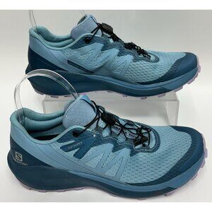 Salomon Sense Ride 4 Sneakers Women's Trail Running Ortholite Blue Shoes Size 8